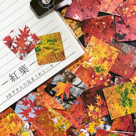 【再販3】－紅葉－  赤ずきんの気まぐれシール(40枚入り)