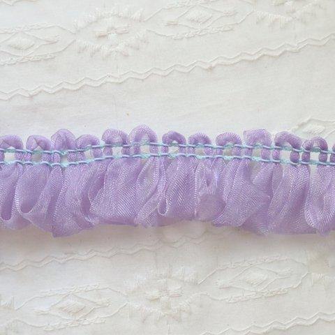 10727　　purple　ストレッチリボンフリル　50cm