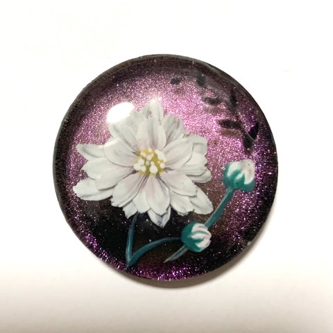 ハンドメイド レジン 手描き ヘアゴム ポニーフックᕱ⑅ᕱﾟ･*:.｡❁