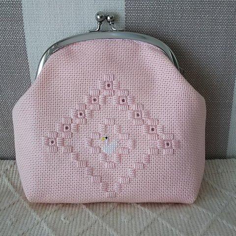 ♡ハーダンガー刺繍のがま口♡