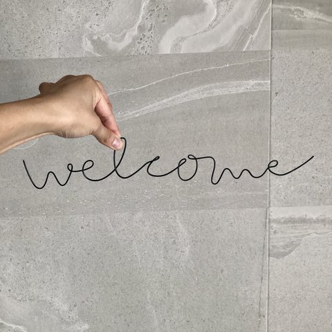 welcome ウェルカム　ワイヤーレタリング