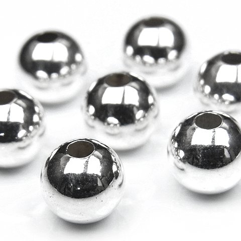 SILVER925 ビーズ 丸玉 6mm【4コ販売】(SV-BZ6