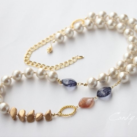 【過去見本】N128 summer long necklace