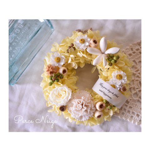 ＊Mini couronne couleur vitaminée＊　ビタミンカラーミニリース　名入れ　誕生日　記念日　お祝い　お礼　結婚　ウェルカム　プレゼント