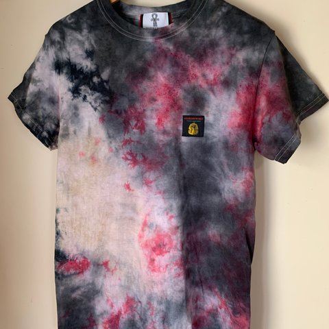 SHAREMYWORLD シェアマイワールド TIEDYE TEE タイダイ 手染め 半袖 tシャツ 【beige mix ベージュ Sサイズ】