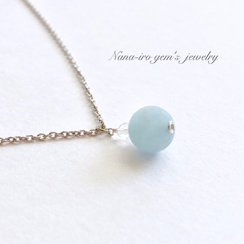  ＊再販＊silver925 frost aquamarine necklace