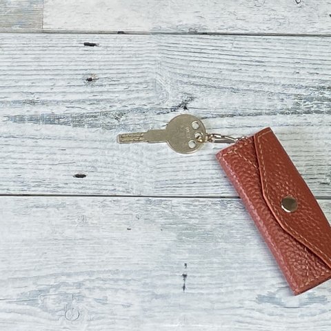 ✉L.A.N's  leather 4key case ✉【牛革　テラコッタ系】