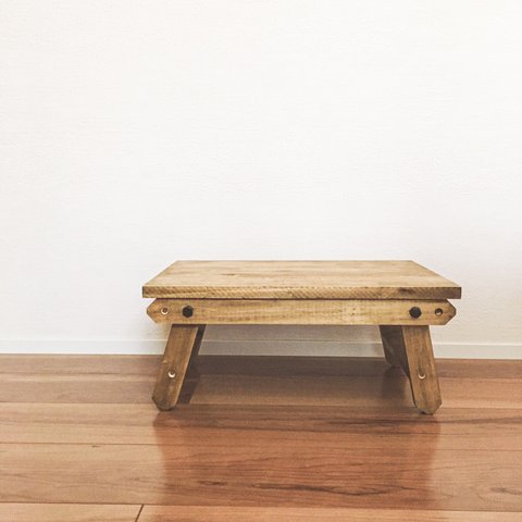 old wood table アンティークな折りたたみテーブル