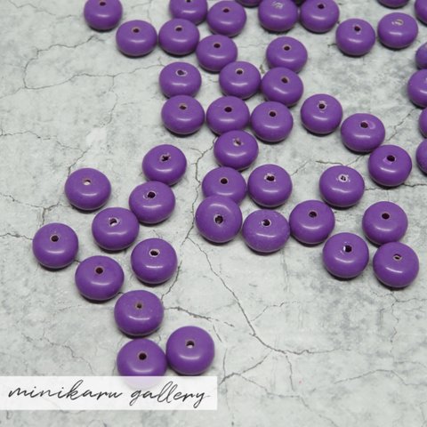 10個入(PURPLE)Vintage rondelle beads