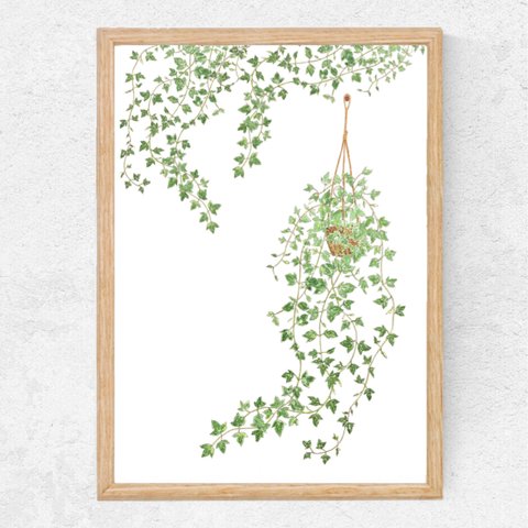 観葉植物✴︎ 水彩画インテリアポスター