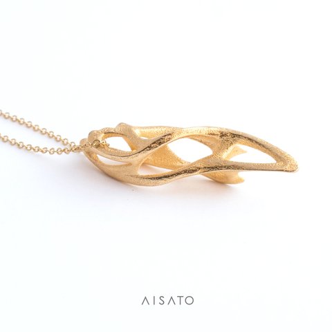 Voronoi Necklace Matgold　ボロノイネックレス　マットゴールド