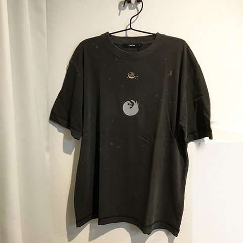 フェレット ペイント風 Tシャツ /黒 ★ ３〰 綿100%
