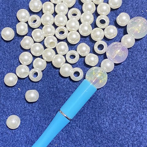 100個入り10mm大穴パール/カスタムボールペン/カスタムキーホルダー