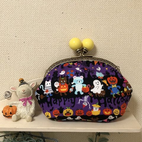 ハロウィン柄　がま口　財布