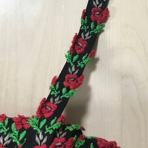 EMBROIDERY FLOWER ROSE RIBBON TAPE BRAIPARTS