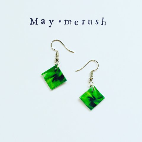 May.merush    グリーン ピアスorイヤリング