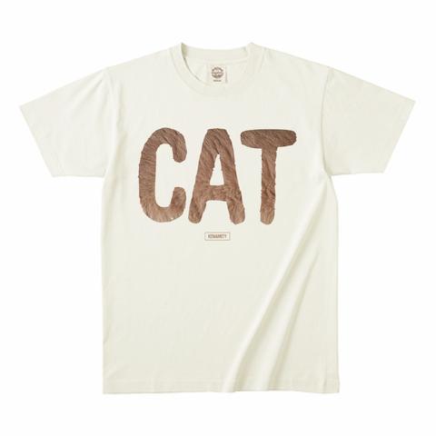 猫の毛並みTシャツ（クリーム）_KENAMITY_A0002-2