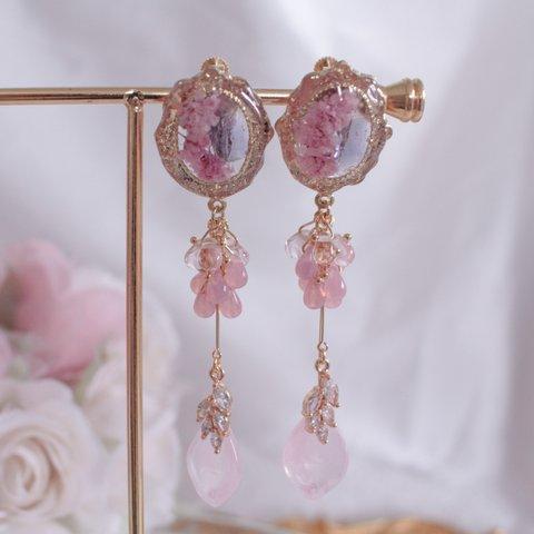 桜色の約束展♡事後通販　美しい日々の中で　purple　ピアス  イヤリング　のみ