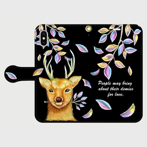 iPhone用手帳型スマホケース◆deer for love◆