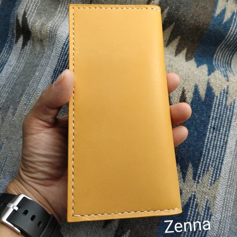 本革　牛革　ハンドメイド　長財布　ロングウォレット　no.1036