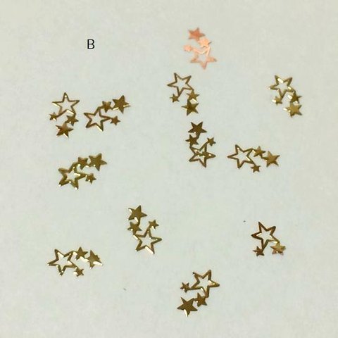 流れ星のメタルパーツ（B）30枚セット（ゴールド）