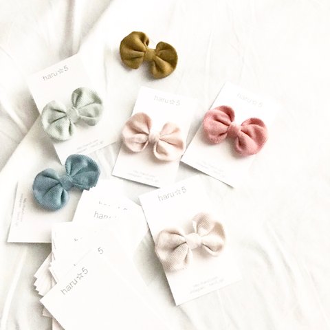 corduroy funwari mini kids ribbon clip ＊for baby & kids