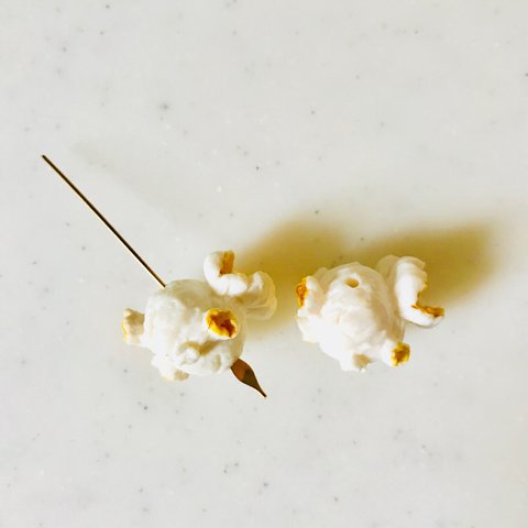 White Popcorn Beads 