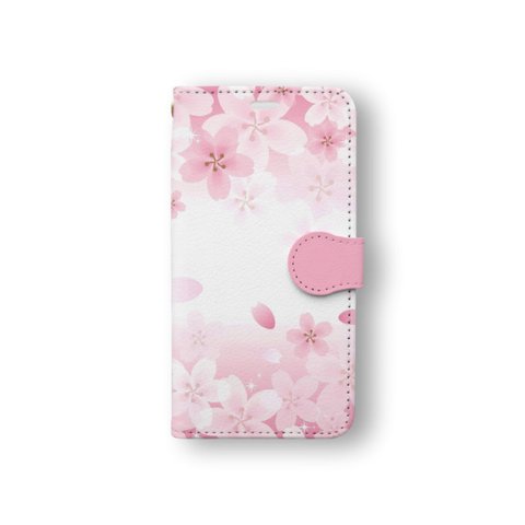 桜 33 手帳型 スマホケース　さくら　iPhone Xperia Galaxy AQUOS arrows Google pixel