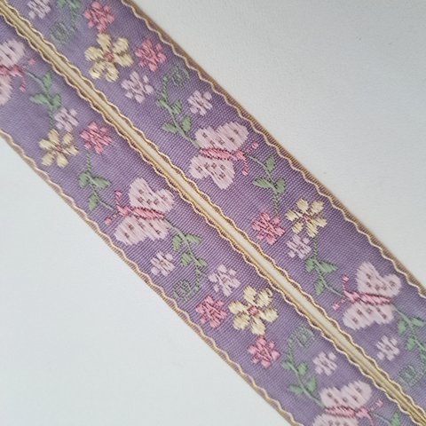 チロリアンテープ　刺繍リボン　レトロ　ボタニカル