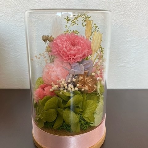 ボトルフラワー仏花　＊ももいろの小菊＊