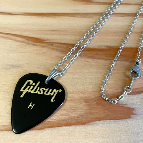 ギターピックネックレス(Gibson/BK-TEAR/SUS316L/1.9mm)