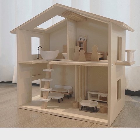 wooden doll house 木製ハウス　DIY木製おもちゃ　送料込み   無料ラッピング♡  再入荷しました♡