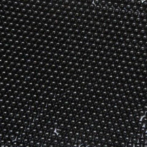 カラーパール ブラック 4mm 約240個 ビーズパーツ アクセサリー材料 パール素材 穴無し  パール