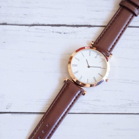 【シンプルデザイン】 腕時計 レディース シンプル ブラウン ペアウォッチ カップル 父の日
