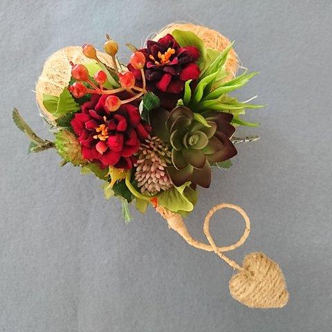 sisal heart wreath  