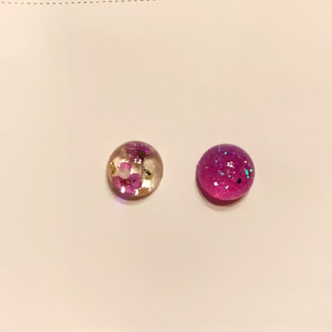 purple 押し花＊ピアス