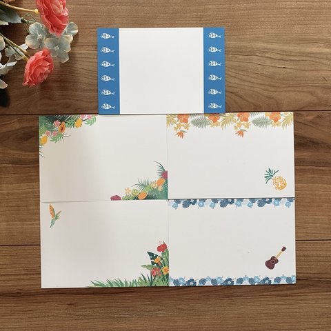南国風　ポストカード　10枚セット　ハワイ　ハワイアン　メッセージカード　母の日