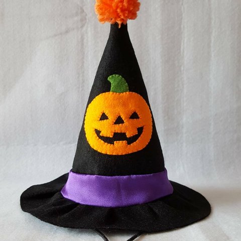 犬　猫　ハロウィン　ハット　オリジナル　ハンドメイド　かぶりもの