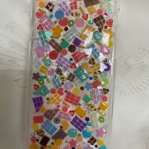 カラフルお菓子のスマホケース