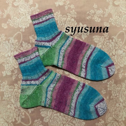 opal毛糸・プレミアム朝露🧶cotton混紡ソックス🧦送料無料