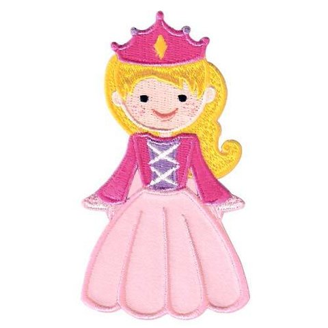 プリンセス (ピンク) 【大きい】アップリケ (PM-Princess-Pink)