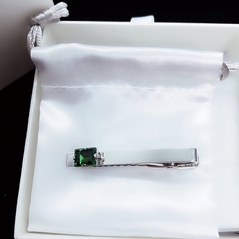 OPEN記念 ネクタイピン SWAROVSKI  エリナイト 大人落ち着いた スワロフスキー オープン記念 送料無料