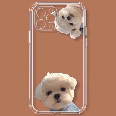 2枚写真まで無料 & 6カラー展開　可愛い子　猫犬　ペットスマホケース　オーダーメイド　iphoneケース　　全国送料無料