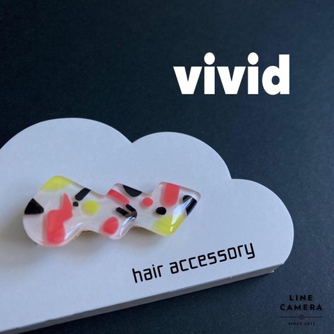 vividヘアアクセサリー（ピンク×イエロー）