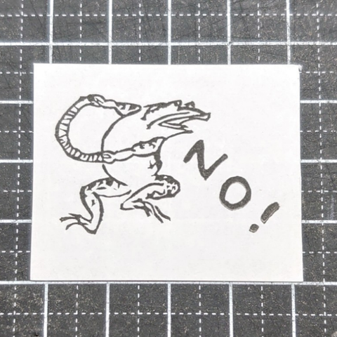 消しゴムはんこ☆鳥獣戯画「NO!」