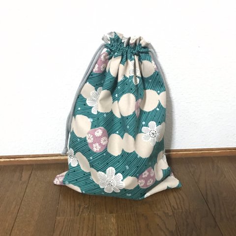 【再販】北欧 お花のお着替え袋