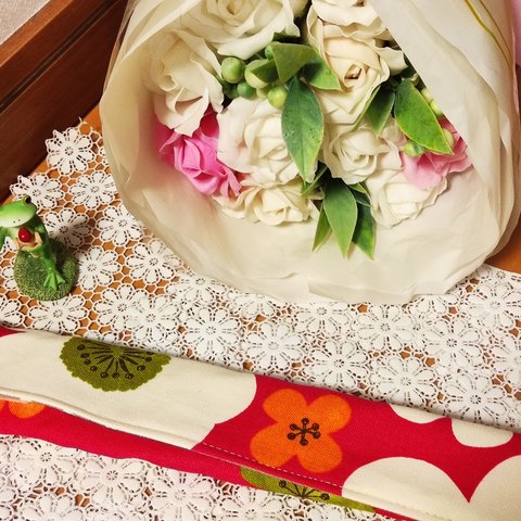【送料込み】大きなお花のビビッドflower☆・水筒ひもカバー☆