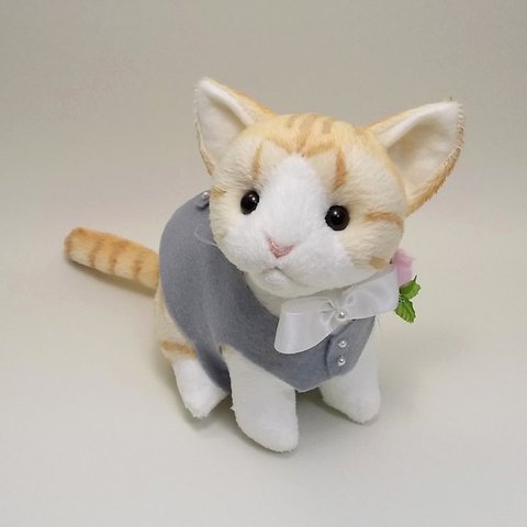 ウェディングキャット新郎・茶トラ白 / ウェルカムキャット / 猫のウェルカムドール  【受注製作】