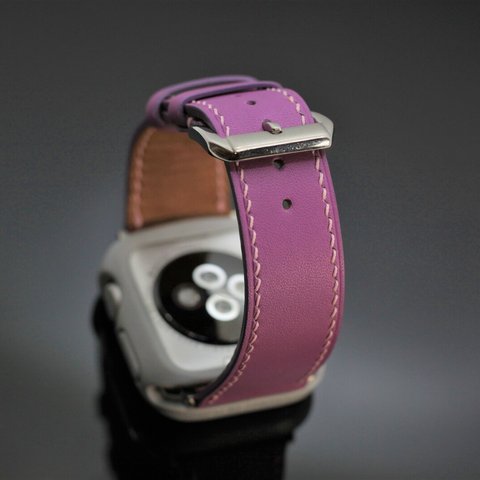 【新作】高級革使用Apple Watch　レザーバンド レザーベルト  時計ベルト　バンド　D46 高級金具付け