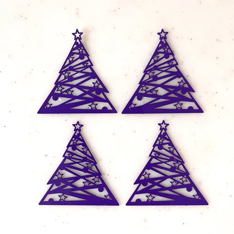 Purple Christmas Tree Pendant Tops